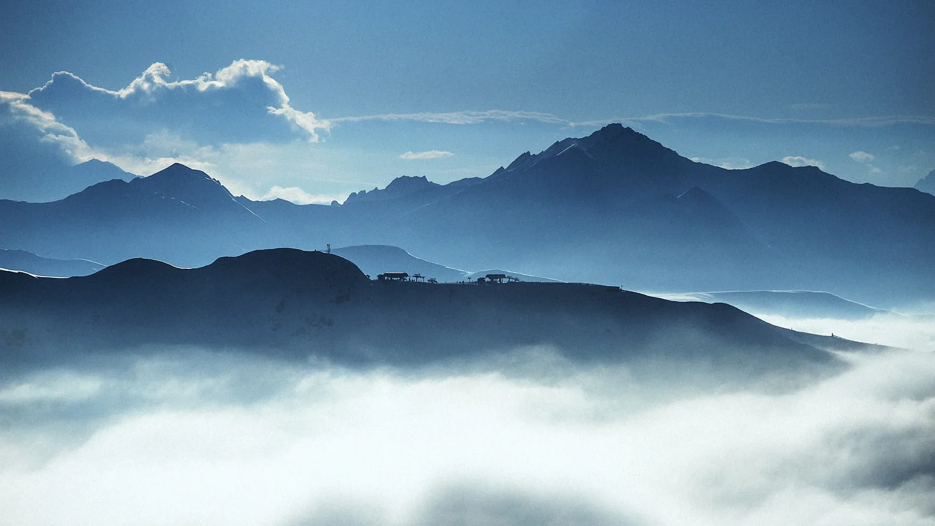 Vue sur les sommets de Courchevel