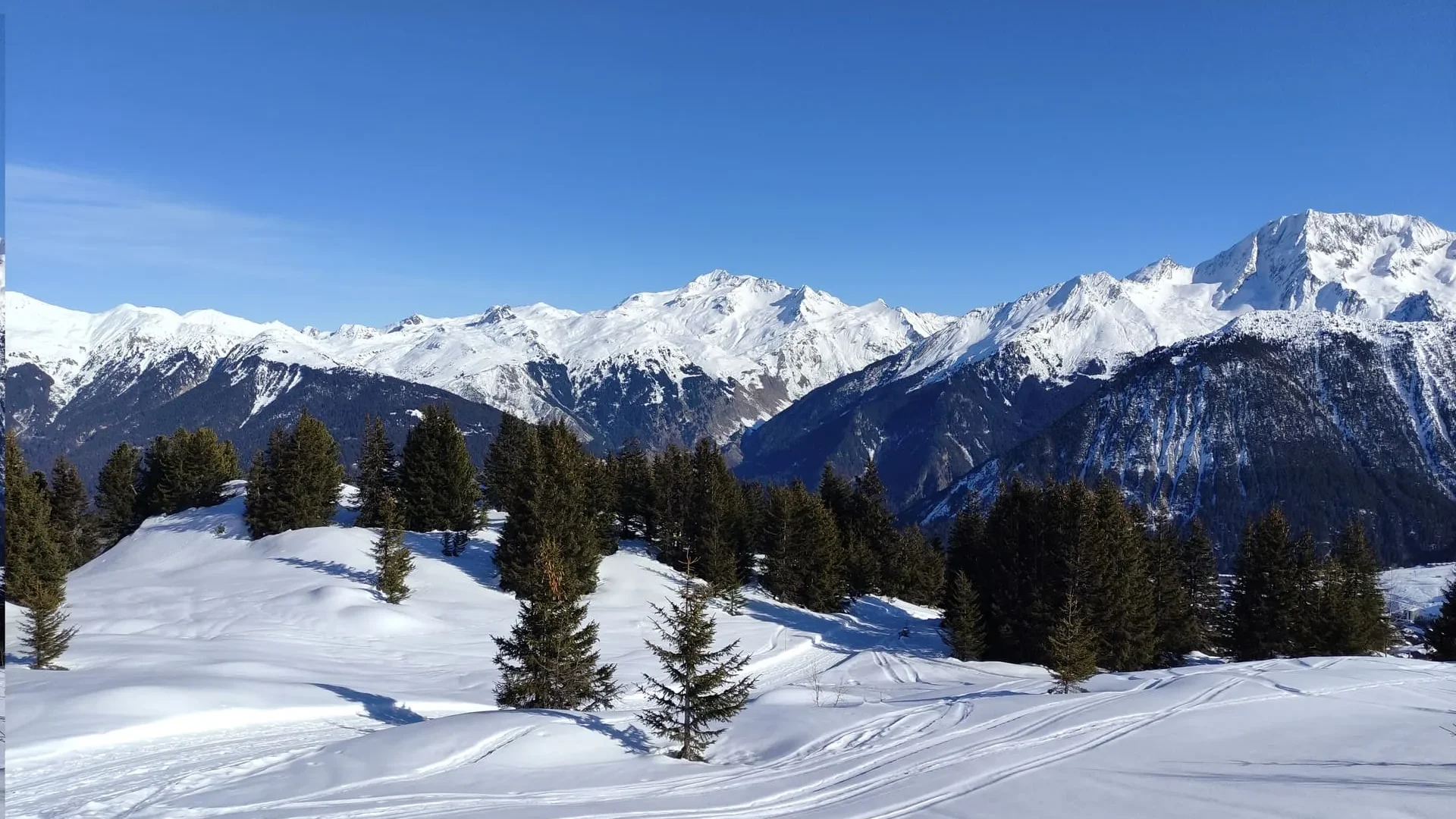 Paysage de Courchevel hivernal