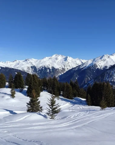 Paysage de Courchevel hivernal